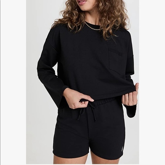 Free People Sunny Two Piece Short & Sweatshirt Set - Picture 1 of 15